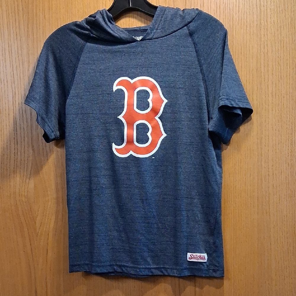 Boston Red Sox Raglan Short Sleeve Hoodie
